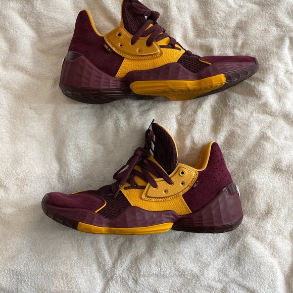 Adidas Harden Vol. 4 Team Issued ASU Arizona State Size 10.5 EH1609 Maroon Gold - Picture 6 of 6